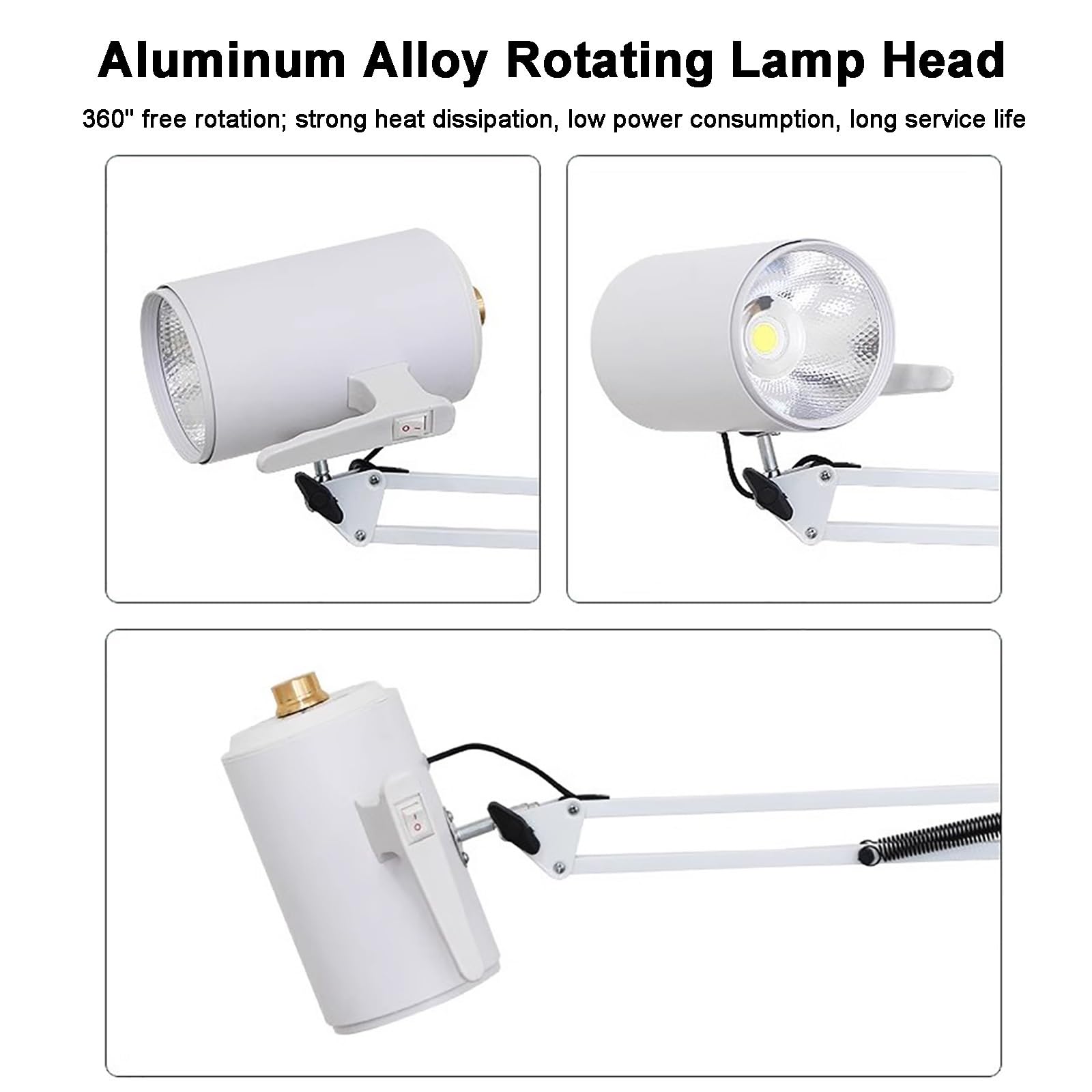 Lampada da Visita Chirurgica LED Dimmerabile da 12 W, Lampada a Luce Fredda Senza Ombre con Braccio Oscillante, Lampada per Visita Ginecologica per Chirurgia Otorinolaringoiatrica(13 * 7 cm/5 * 3 in)