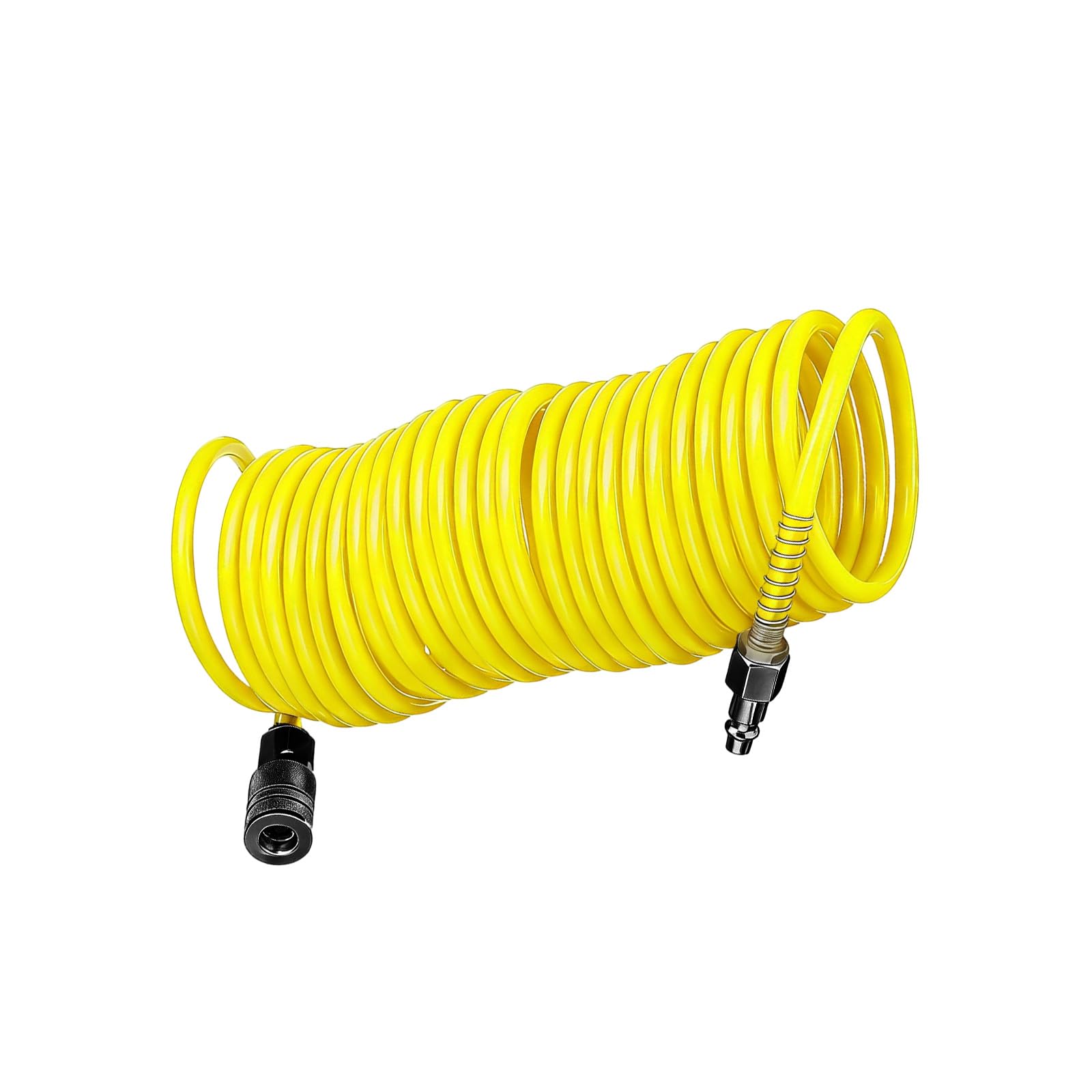 Pneumatic Tubing Quick Coupling Pipe Pneumatic Tool Part Coiled Flexible Air Hose Air Compressor Hose 7.5m Tubing Permanent Polyethylene Tire Repair Tube