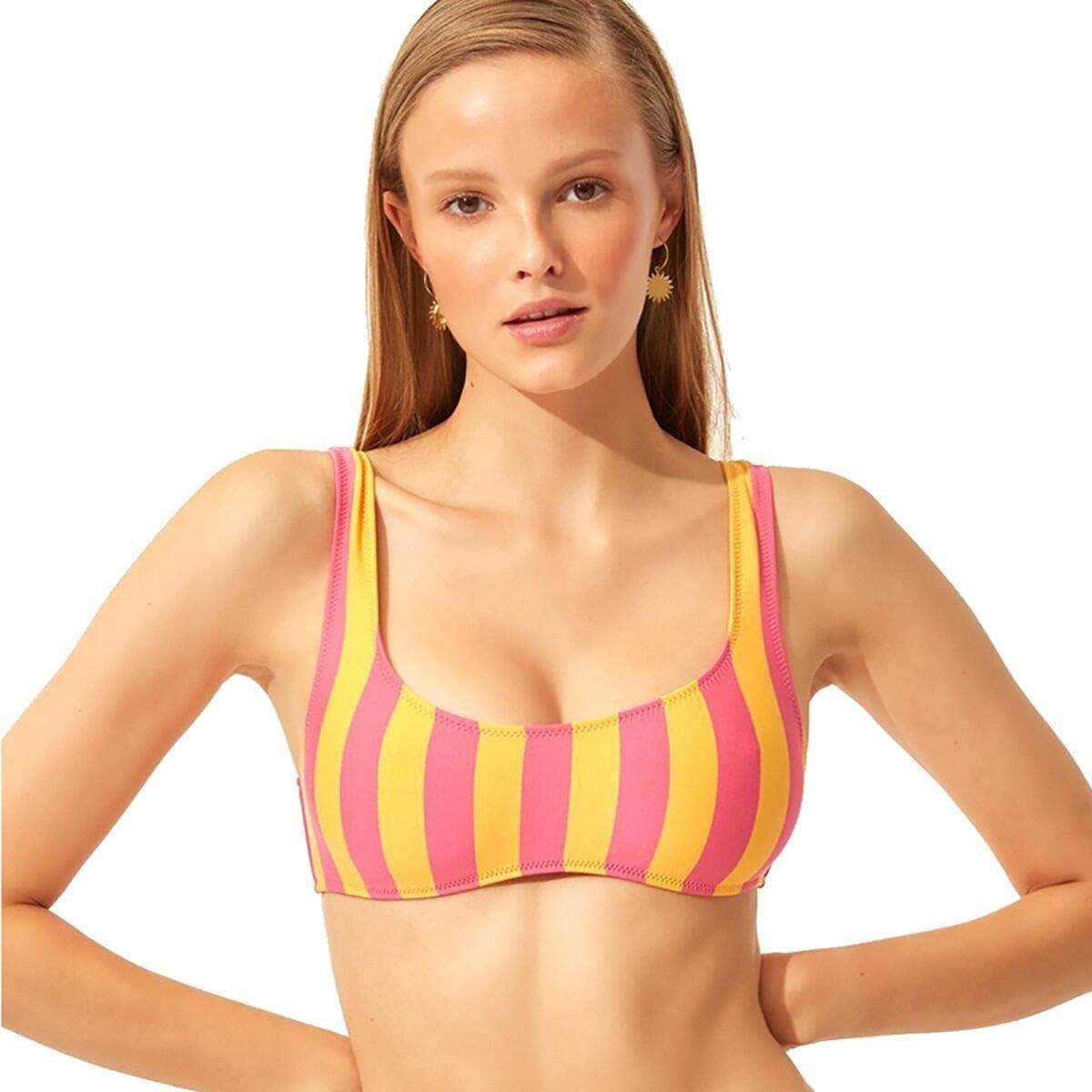 solid and striped bikinis