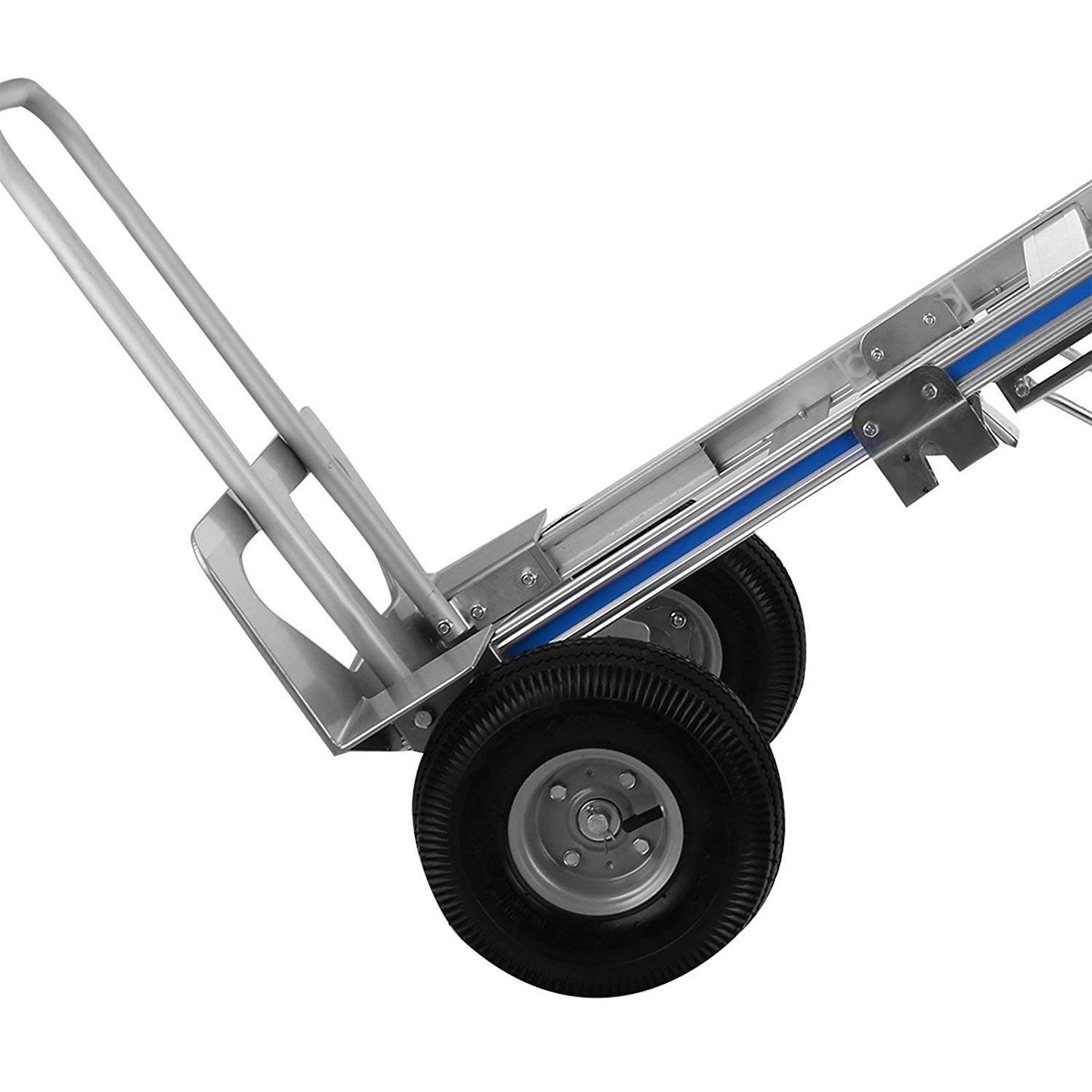 Chariot de Transport Pliable 350kg Chariot Manuel 3 en 1 Diable Multi-Usage Coulisseau d'Escalier en Aluminium 350kg Chariot avec Roues en Plastique Chariot Empilable Charge Lourd