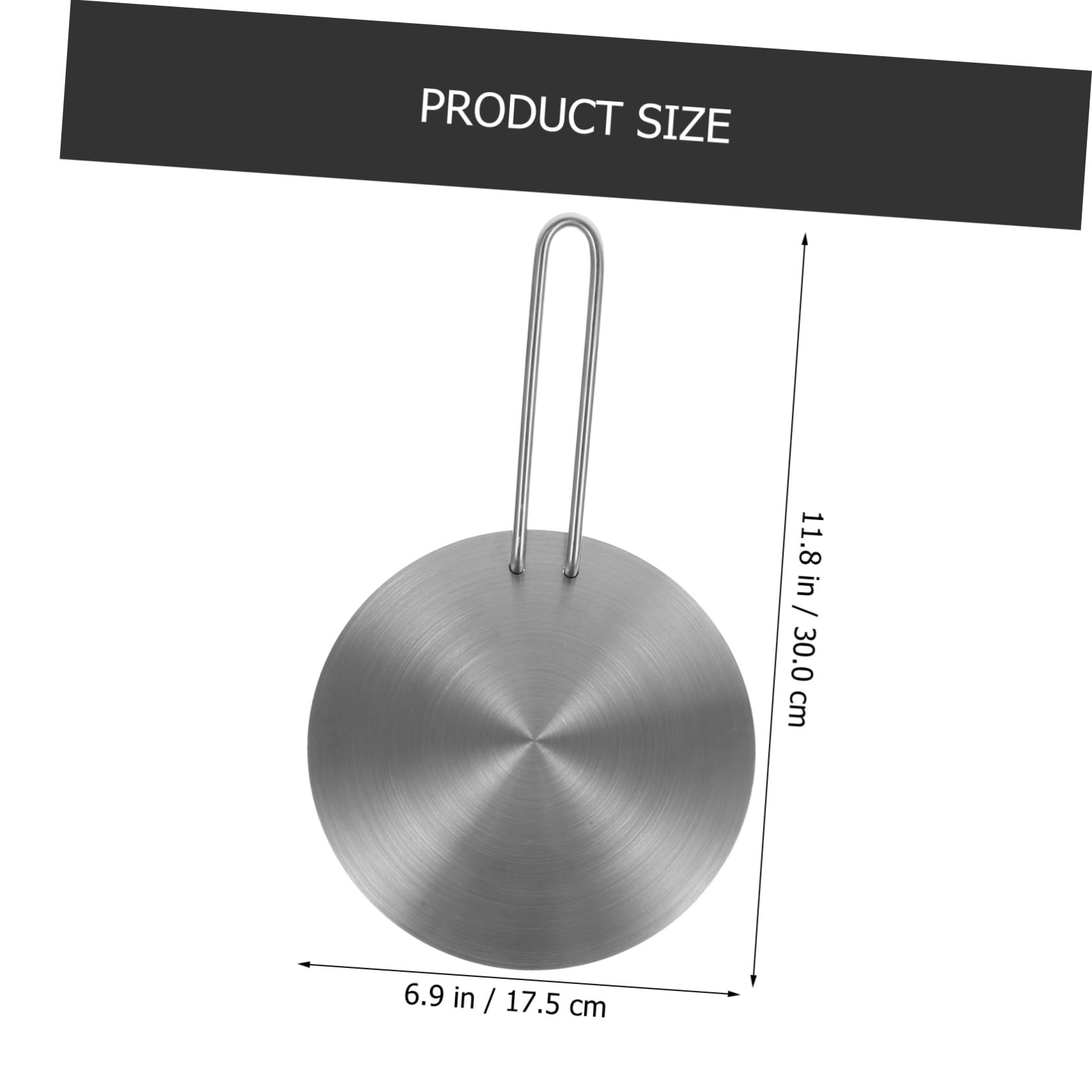 Housoutil Difusor de Calor para Placa de Inducción de Cocina, Adaptador Multifuncional de Acero Inoxidable de 18 CM Mango Extraíble, Adecuado para Sartenes y Cafeteras en Cocinas Eléctricas