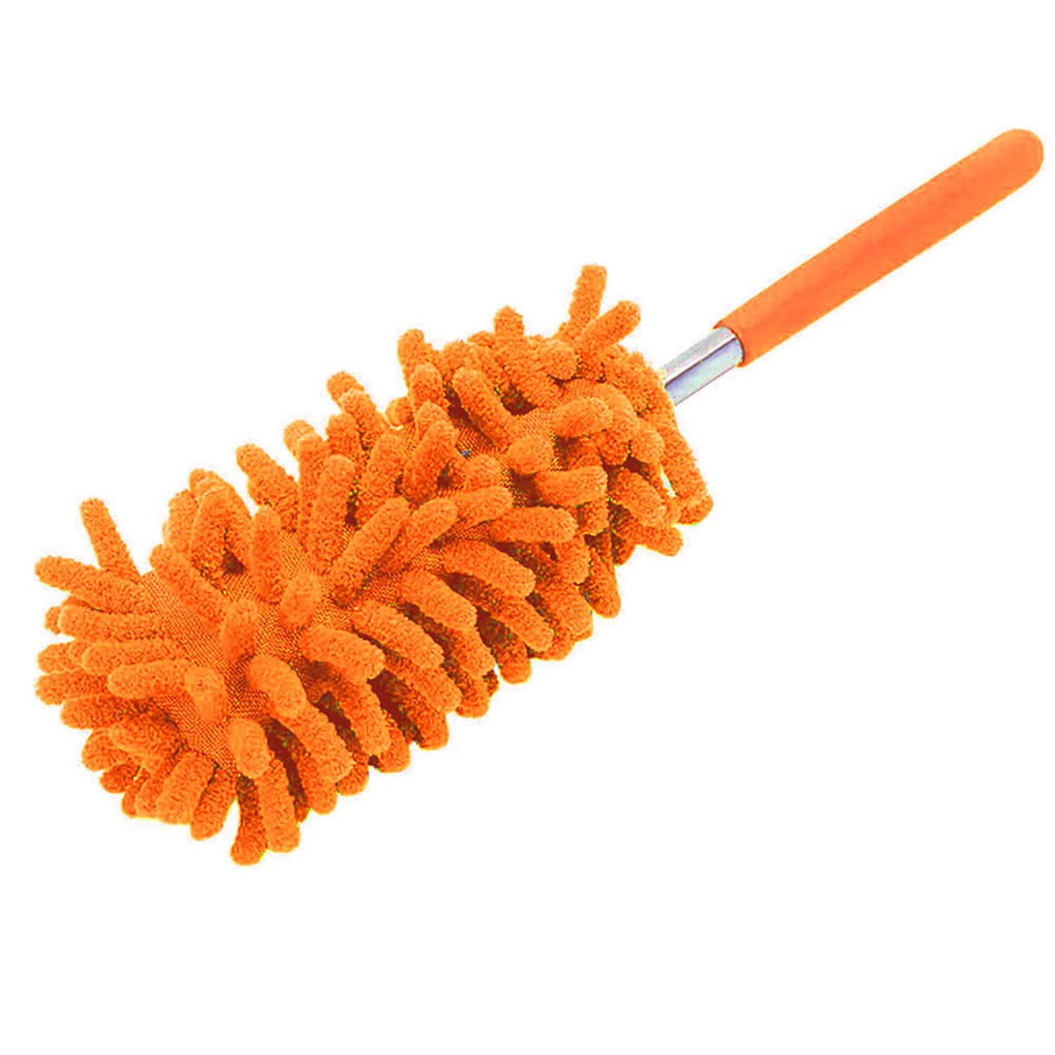 Walgreen Multicolour Duffy® Extendable Telescopic Magic Microfibre Cleaning Feather Duster Extending Brush Creative And Exquisite Workmanship (Orange)
