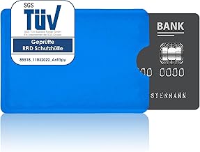 AntiSpyShop RFID Schutzhülle, TÜV geprüft, NFC Blocker - Kreditkarte, Bank EC Karte, Krankenkassenkarte (Blau)