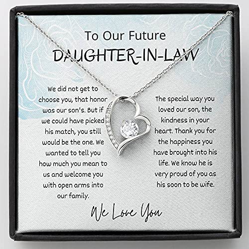 Tek Weh Future Daughter-in-Law Gift - Forever Love Necklace, Gift for Her, Wedding Gift, Personalized Gift, Engagement Gift, Bonus Daughter, Gift Ideas, Mom-in-Law Gift, Bride Gift Standard Box