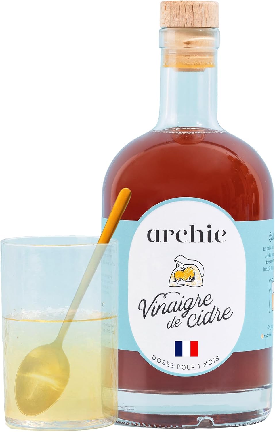 Archie vinagre de sidra de manzana orgánico 1 mes