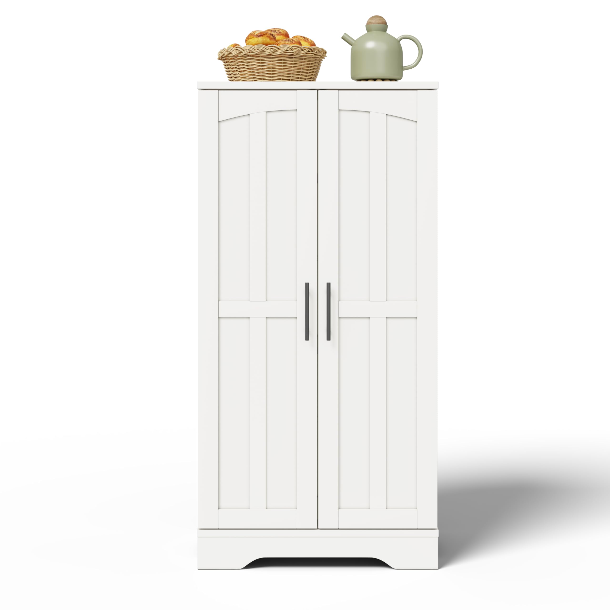 Armadio da cucina a 2 ante, 120 x 60 x 40 cm, bianco, ripiani regolabili, adatto per cucina, sala da pranzo, soggiorno