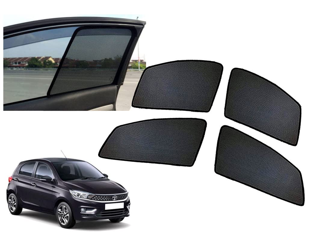 Auto Pearl Black Z Window Plug-in Half Sun Shades Car Curtain Compatible with - Tiago 2020 XT XZ (Set of 4) Color Black