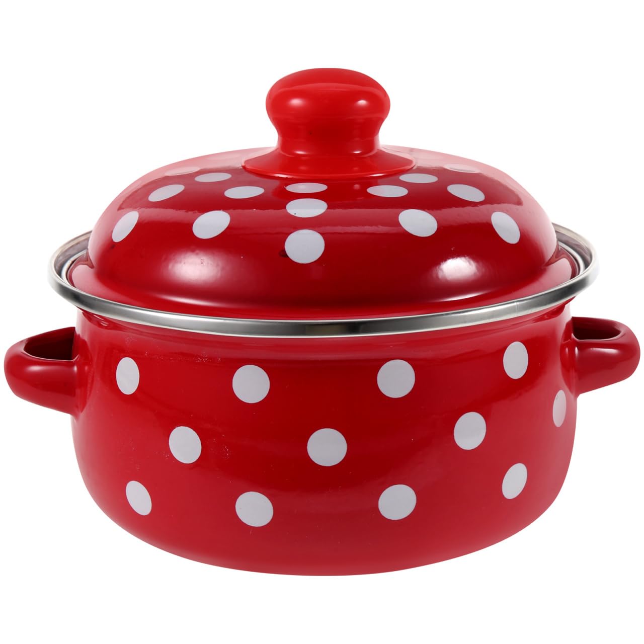 Casserole en émail de 1 L évitant d'attacher pour ragoût et soupe sur feux gaz