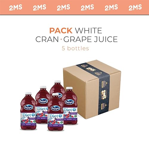 Miniatura 2 de 2MS Caja con 5 botellas de plástico Ocean Spray Diet para jugo de uva de 64 onzas líquidas