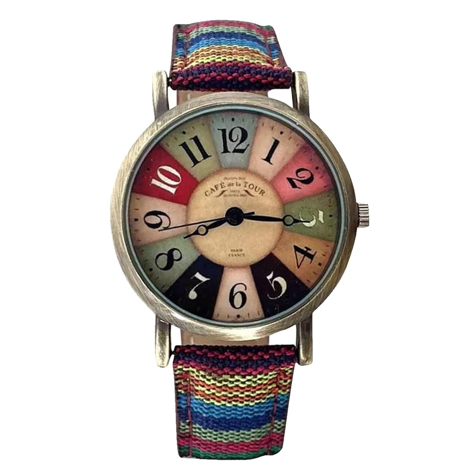 Homaskylynn Boho Hippie Steampunk Watch, Multicolour Rainbow Pattern Watches, Waterproof Vintage Digital Dainty Women's Wrist Watches, Womens Watches for Small Wrists, Fashion Watches(C)