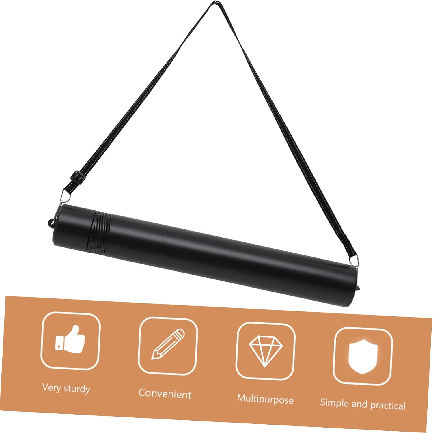 Telescopic Drawing Tube for Art Documents Portable Storage Case for Posters and Artwork Transport Design Shoulder Strap