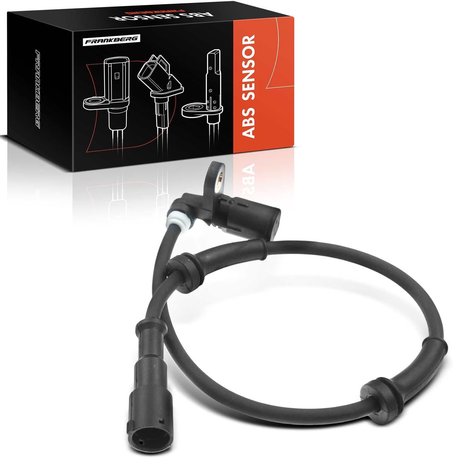 Frankberg Capteur ABS de vitesse de roue arrière droite 7700425825 | Compatible avec: Twingo I C06