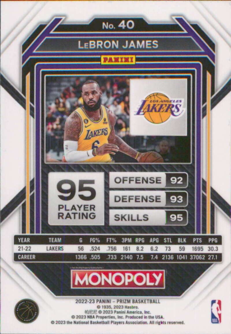 PANINI NBAカード CONTENDERS OPTIC PRIZM LEBRON JAMES LOS ANGELES LAKERS #3 送料無料 中古 IT1 2021-22 Panini Contenders Optic - LeBron James #8 for sale