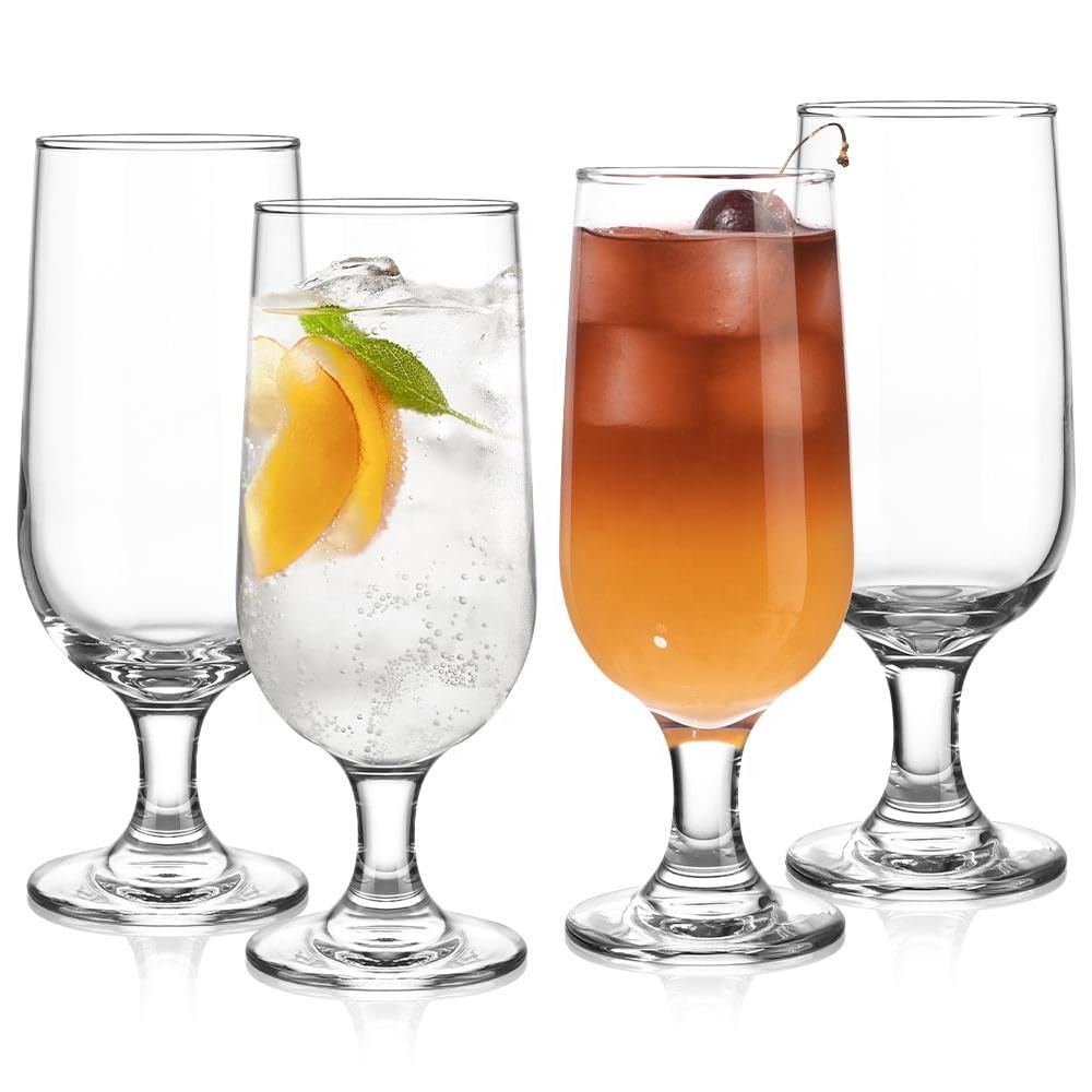 VISMII Set of 6 Cocktail Glasses Long Drink Glasses Drinking Glasses Cocktail Glass Dishwasher Safe - 380 ML 3