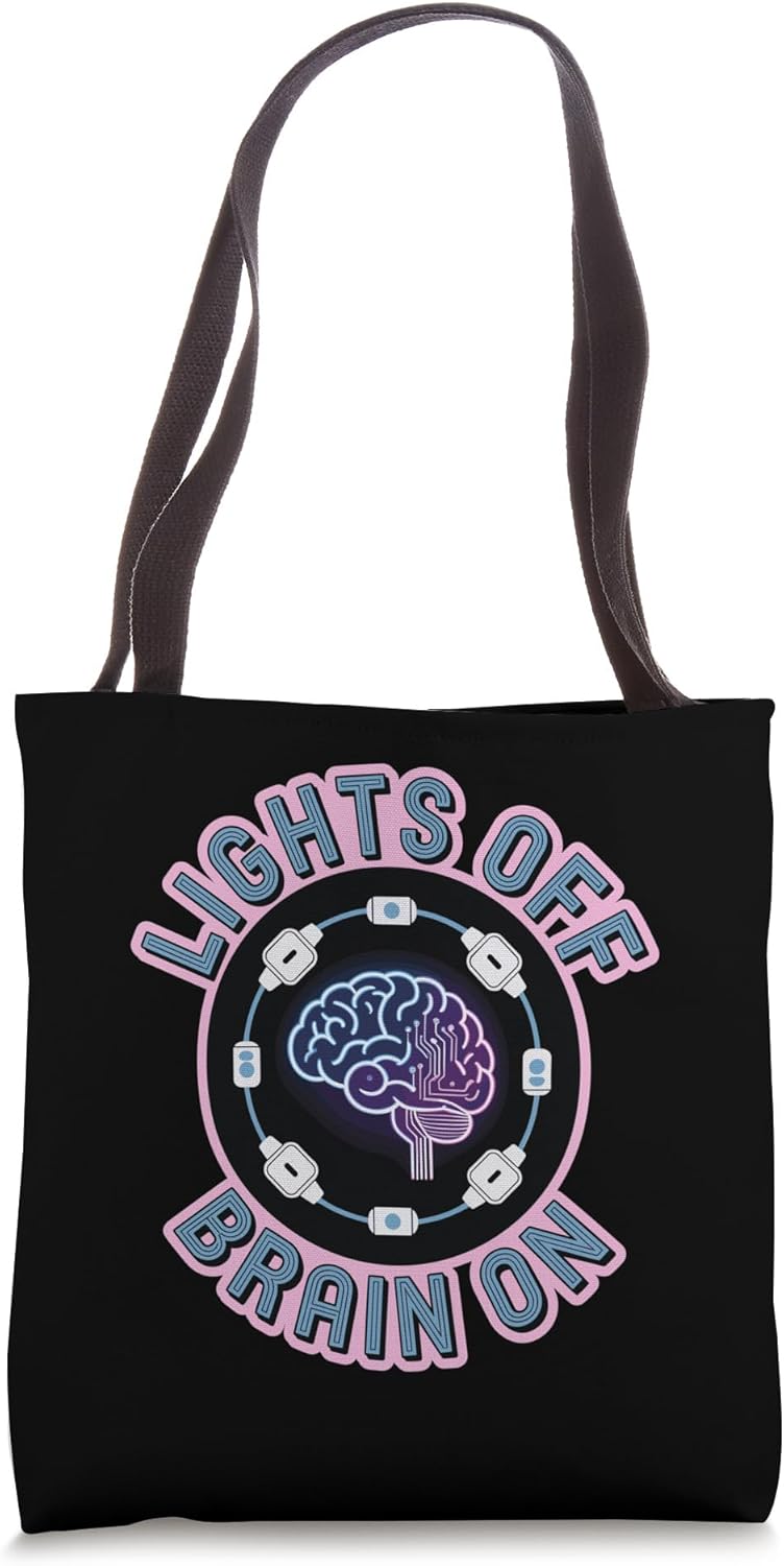 Lights Off Brain On Smart Home Automation Tech Tote Bag Lights Off Brain On Smart Home Automation Tech Tote Bag