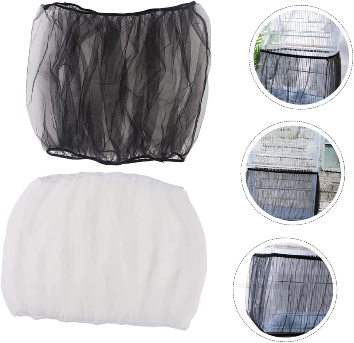 ibasenice 10pcs Parrot Cage Netting Breathable Birdcage Cover Easy to Clean Washable Mesh Gauze for Comfortable Bird Environment