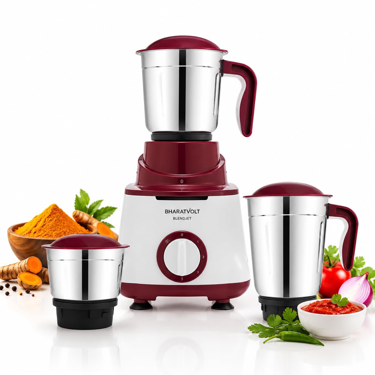 BharatVolt Mixer Grinder - 500W Turbo Motor -7 BharatVolt Mixer Grinder - 500W Turbo Motor -7