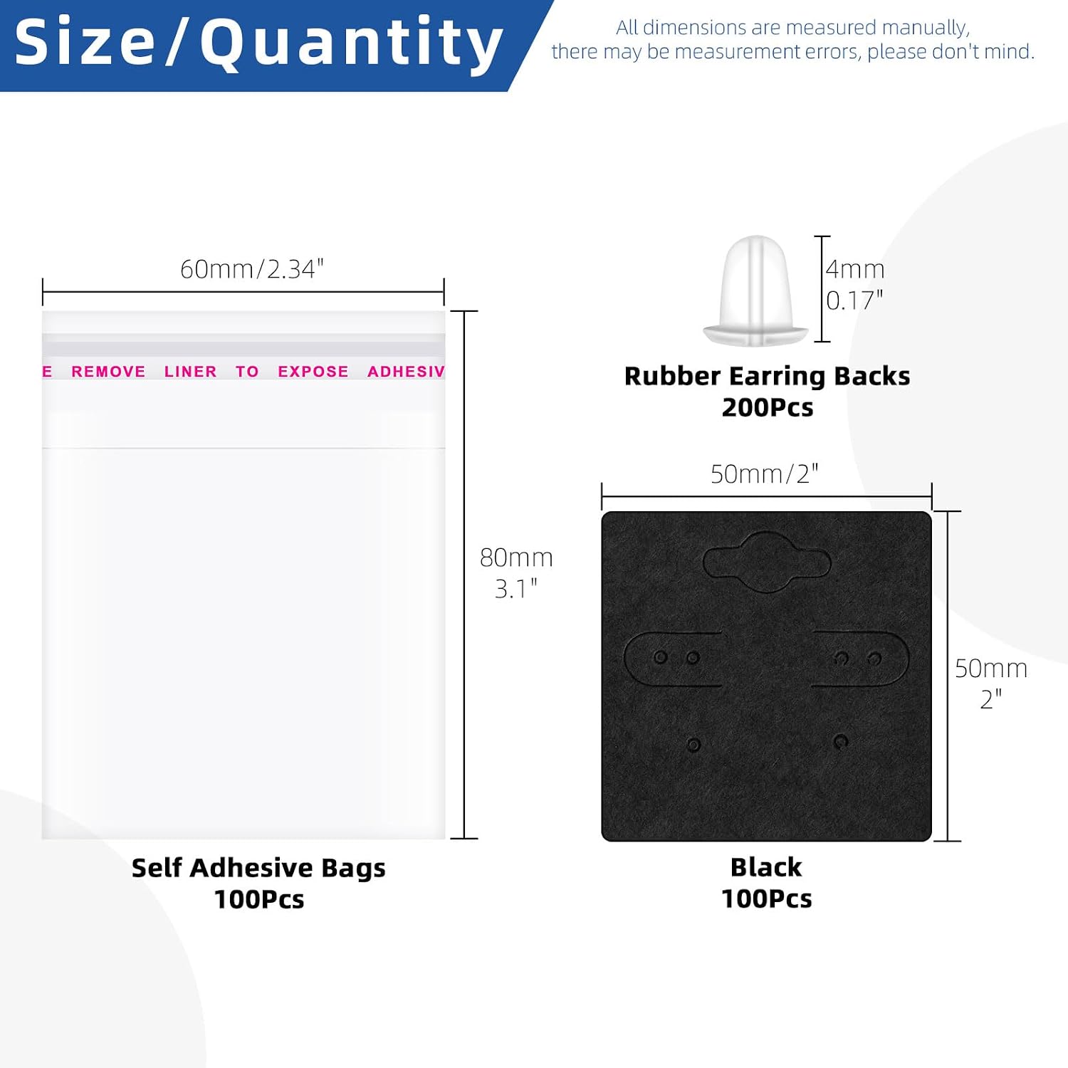 Glarks 400Pcs Earring Cards with 6 Holes Earrings Hanging Tags, 2 Inch Black Earring Display Cards, Kraft Earring Cards Holder for Stud Earrings Dangle Jewelry Display Earring Packaging