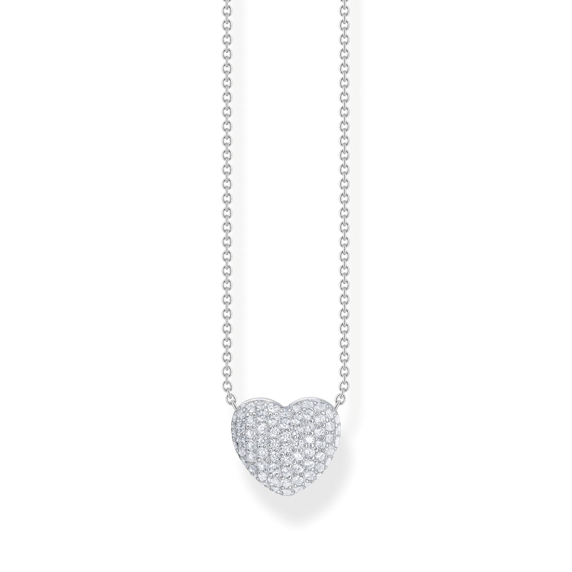 THOMAS SABO Women's Sterling Silver Heart Shaped Pendant Necklace KE2277-051-14-L45V | Size: 40cm