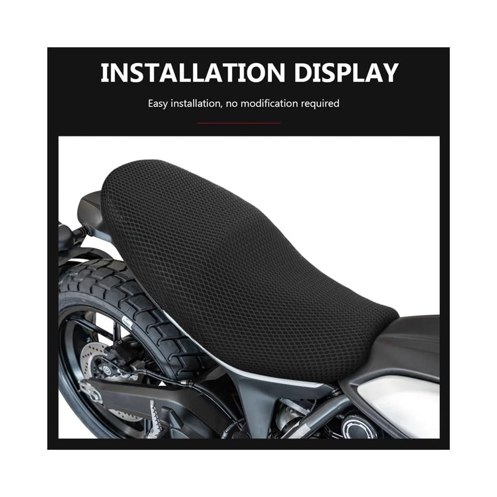 Coprisella Scooter Coprisedile Con Cuscino In Rete 3D Per Du&cati Scrambler800 Coprisedile In Tessuto Di Nylon Antiscivolo Scrambler 800