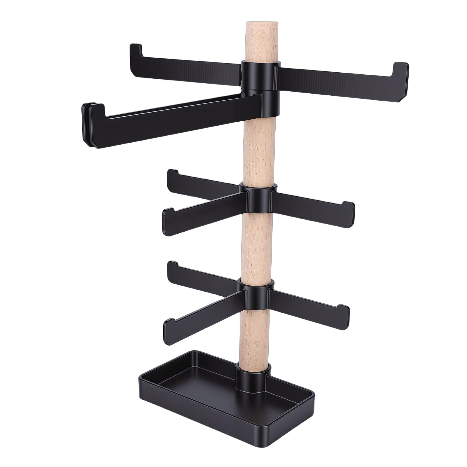Organisateur vertical en bois de hêtre d'exception pour porte-lunettes de cyclisme de comptoir