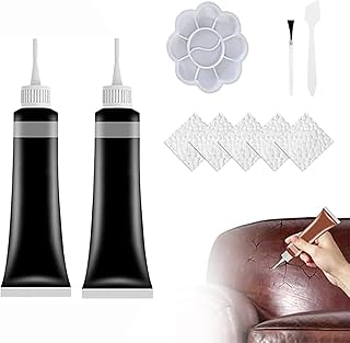 2pcs New Advanced Leather Repair Gel, 2025 Upgrade Leather Repair Kit for Car Seat, Leather Vinyl Repair Kit Cream Gel, Multifunctional Couch and Jacket Repair Kit