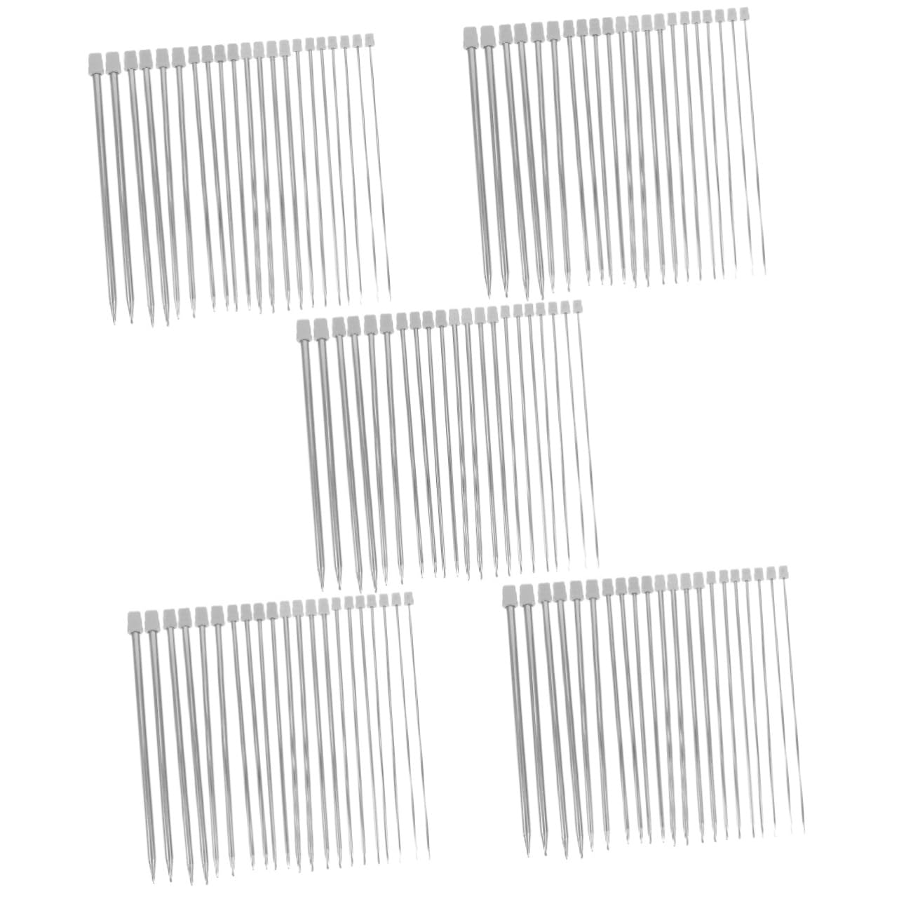 TEHAUX 110piezas Agujas De Tejer De Acero De Agujas Rectas De Punta Simple Para Manualidades De Para Principiantes y Aficionados