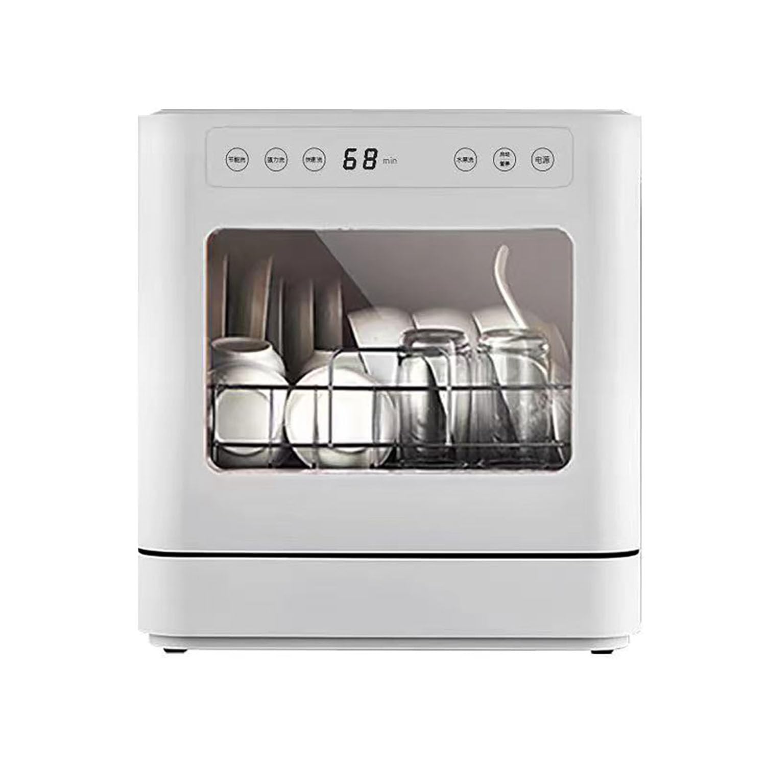 Lave-vaisselle de comptoir, grande capacité pour 8 personnes, stérilisation et désinfection avancées, nettoyage domestique efficace, connexion du robinet