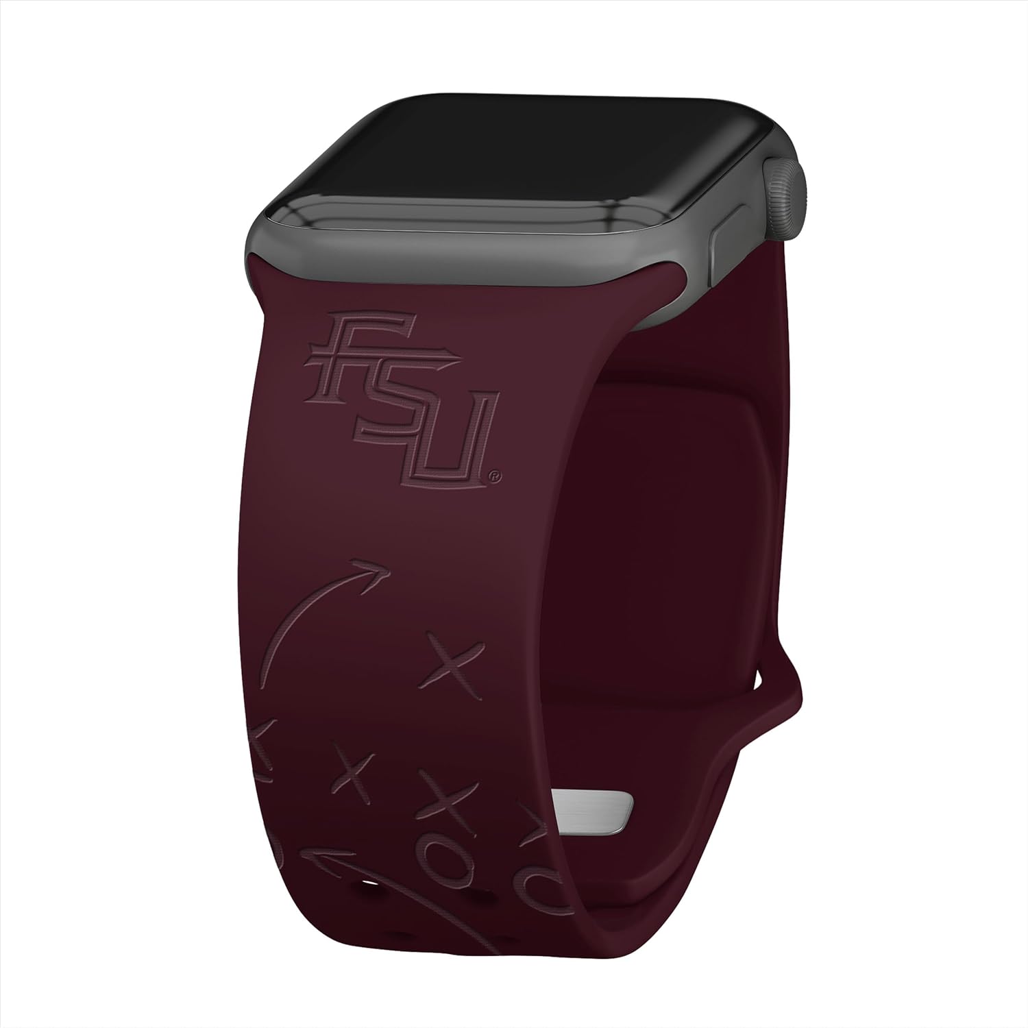 Florida State Seminoles Full Band Engraved Silicone Watch Band Compatible with Apple Watch