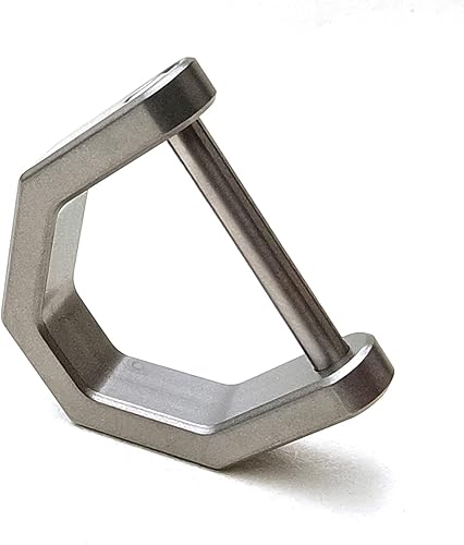 Miniatura 4 de Llavero de titanio en forma de D, llavero con grillete de tornillo, herramienta para llave de coche, hebilla D para llavero