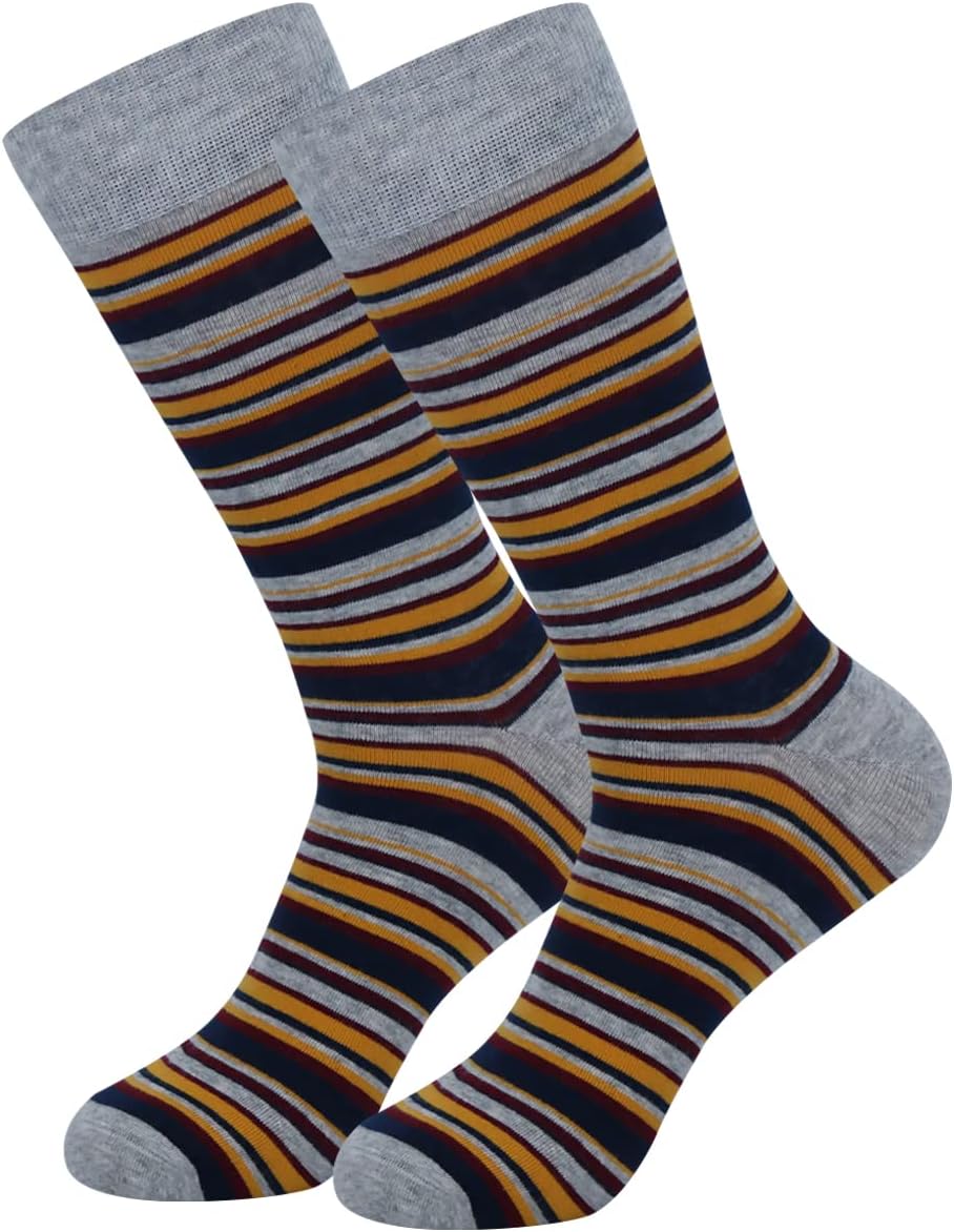HHX YONLEE Dress Socks 5/6/10 Pairs Crew Argyle Colorful Cotton Novelty Casual Happy Fun - Image 4