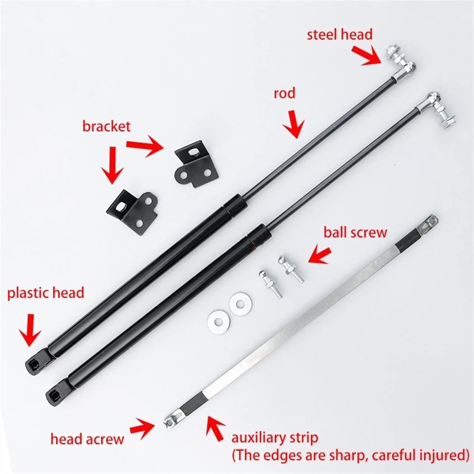 Ammortizzatore Cofano RIDEX 514G0002 Per VW Lupo - 499mm, OE 1J0823359 - Foto 12