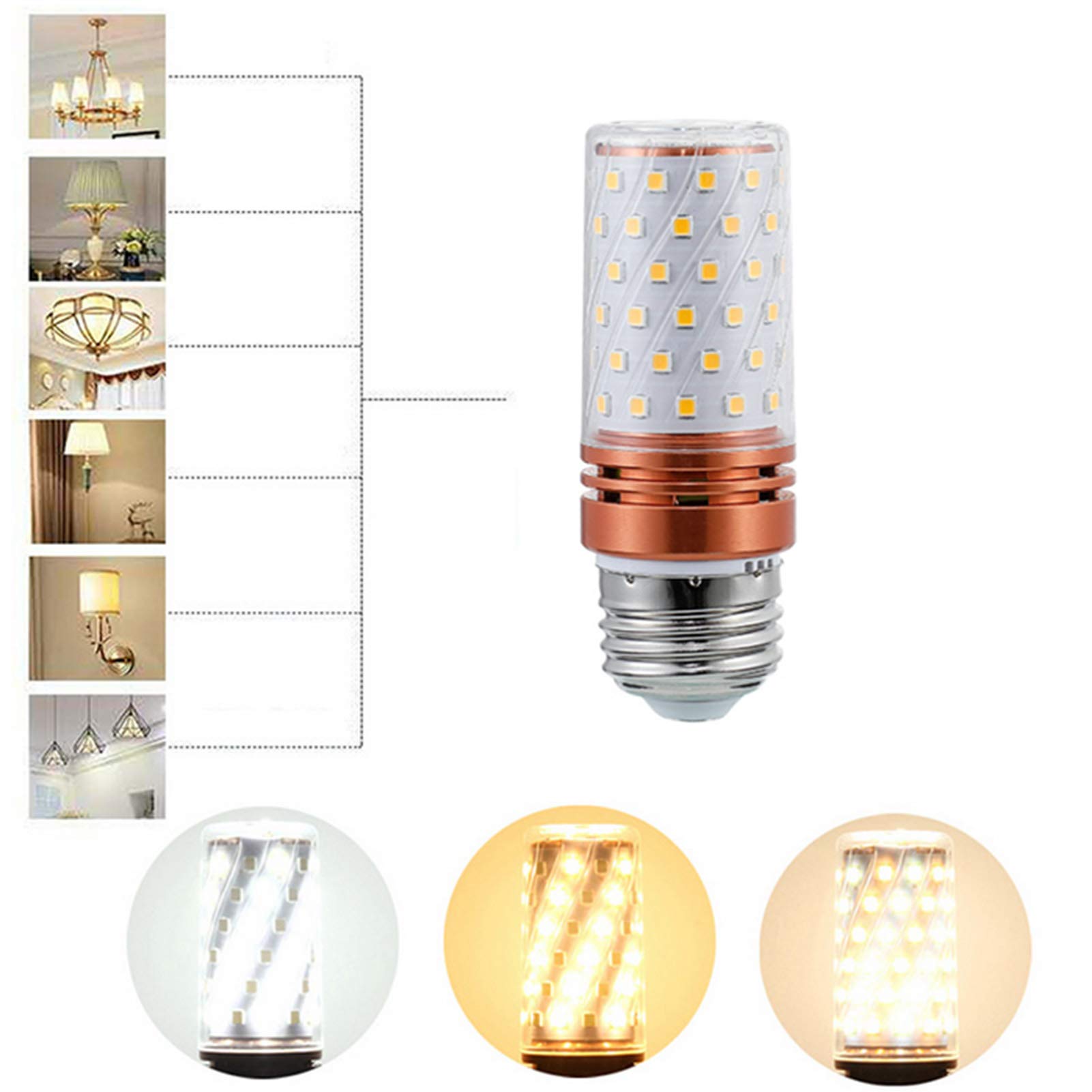 Lampadine LED a mais 16 W Confezione 10 2835 SMD 1440LM Lampadina illuminazione decorativa, Lampada a incandescenza equivalente a 160 W, illuminazione domestica, Non dimmerabile, Bianco caldo