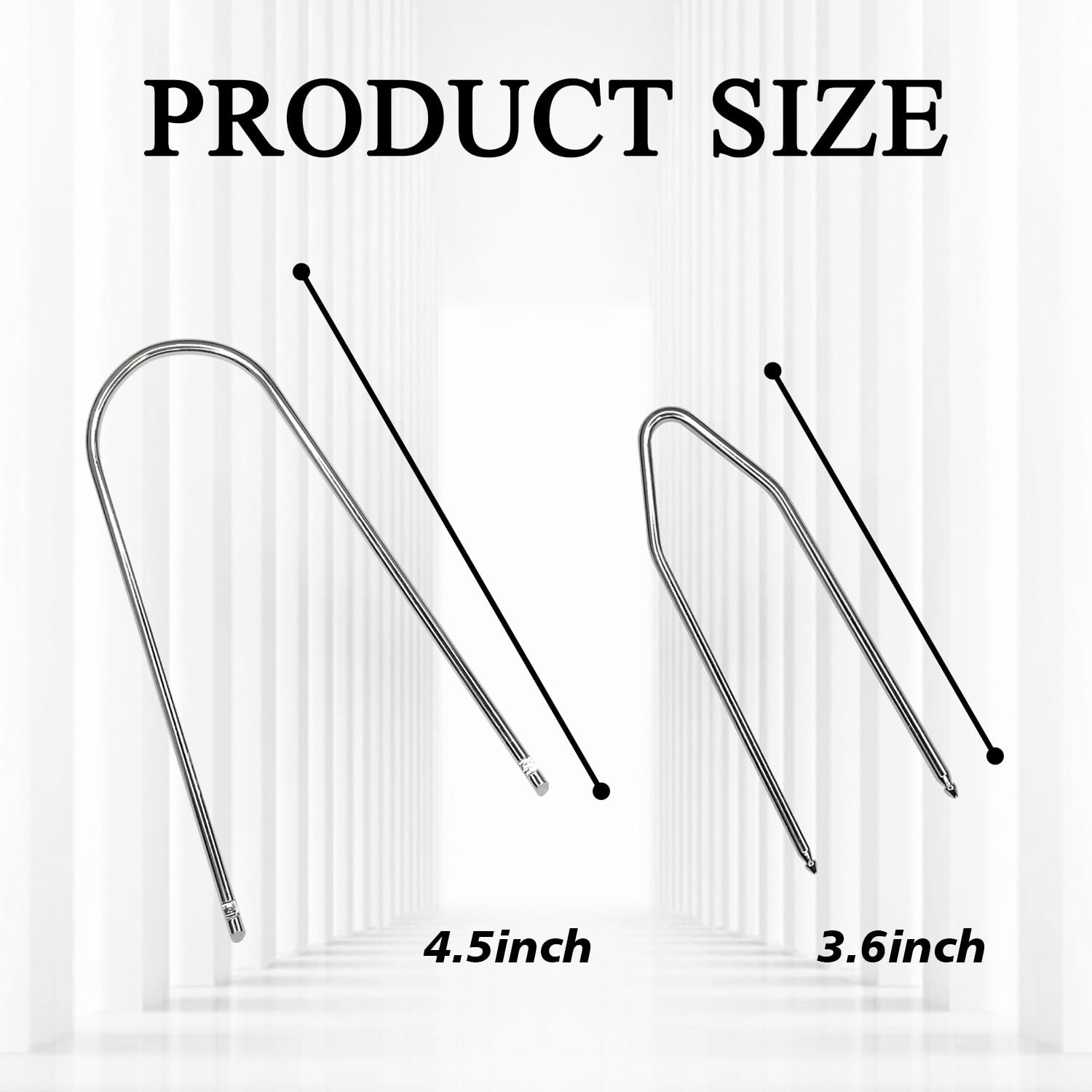 Hirificing 4PCS Radio Removal Pry Tool Kit, V-Shaped Stainless Steel Scratch Auto Interior Disassembly and Assembly Removal Tool Set for Most Car Audio Frequency Converter (V)