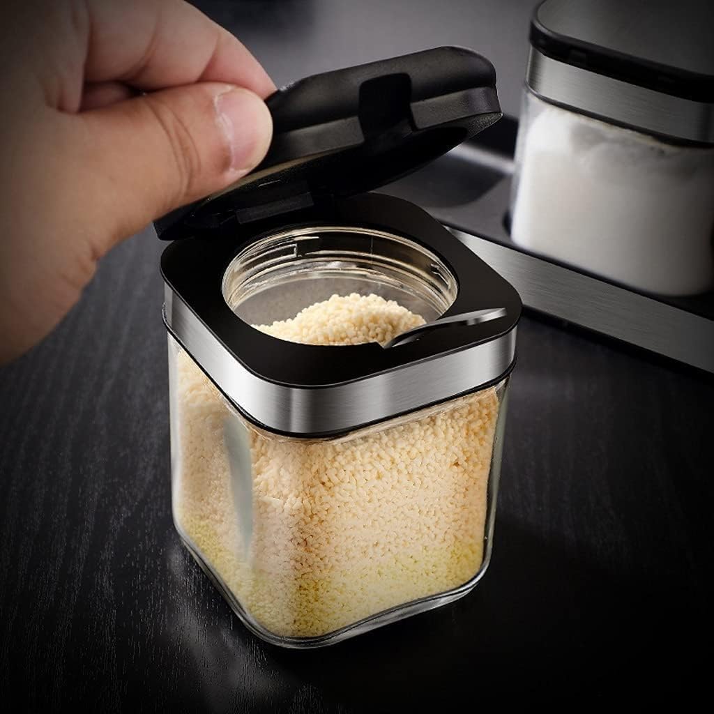 Gewürze Aufbewahrung Gewürzbehälter-Set, Gewürzglas-Set, Gewürzbox, Gewürzbehälter, Salz, Zucker, Gewürze, Pfeffer Gewurzglaeser Gewürzglas