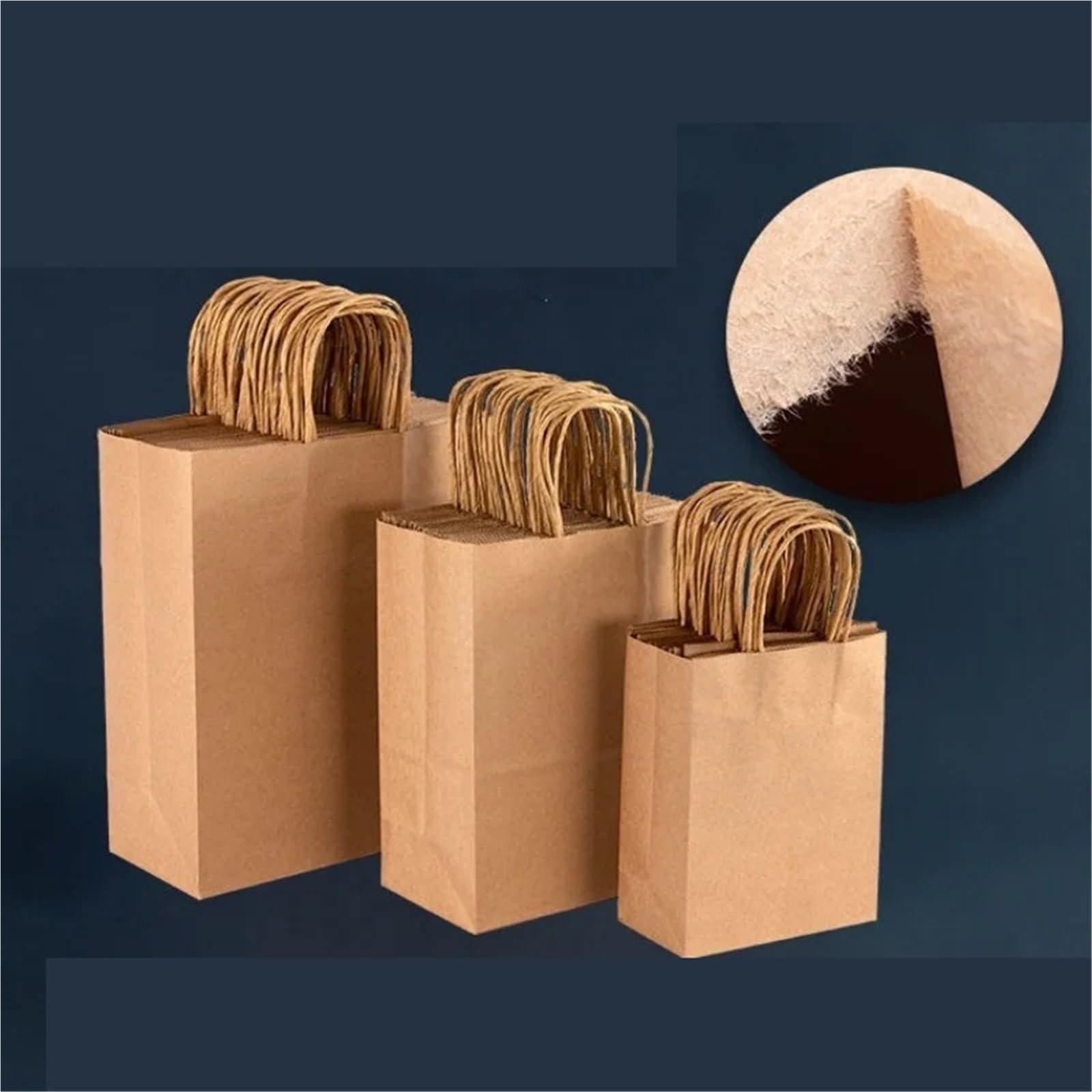 Borsa in carta kraft addensata Sacco da boxe asporto Supermercato Vestiti Shopping Festa di nozze Per Cottura, Feste Di Compleanno