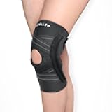 MUELLER Sports Medicine Self Adjusting Knee Brace for Men and Women, Knee Stabilizer for Compression and Pain Relief Support, Ideal for Arthritis, Sprains, Black, One Size