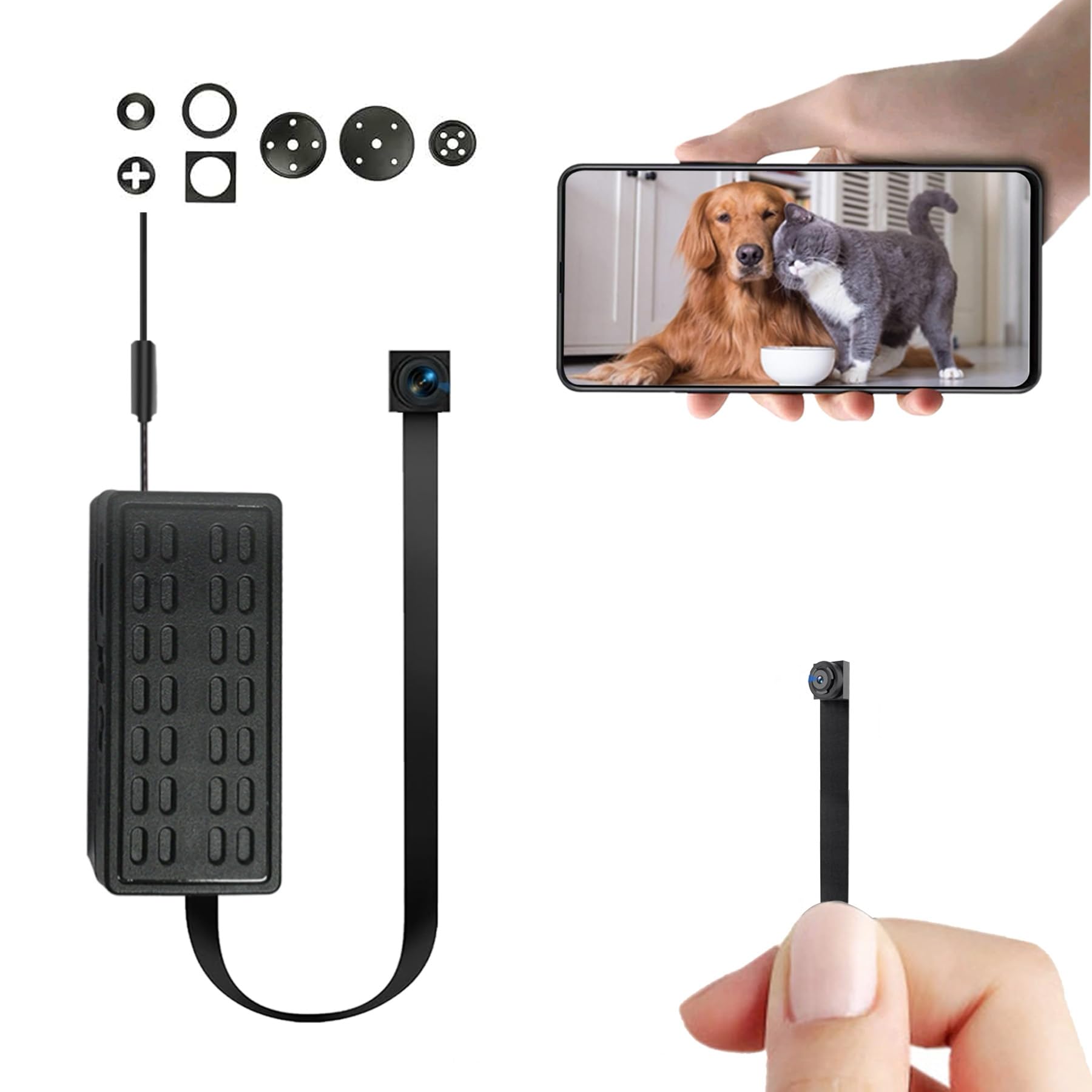 4K DIY Mini Camera Module Small WiFi Security Camera Tiny Wireless Nanny Cam HD Spy Cam for Home