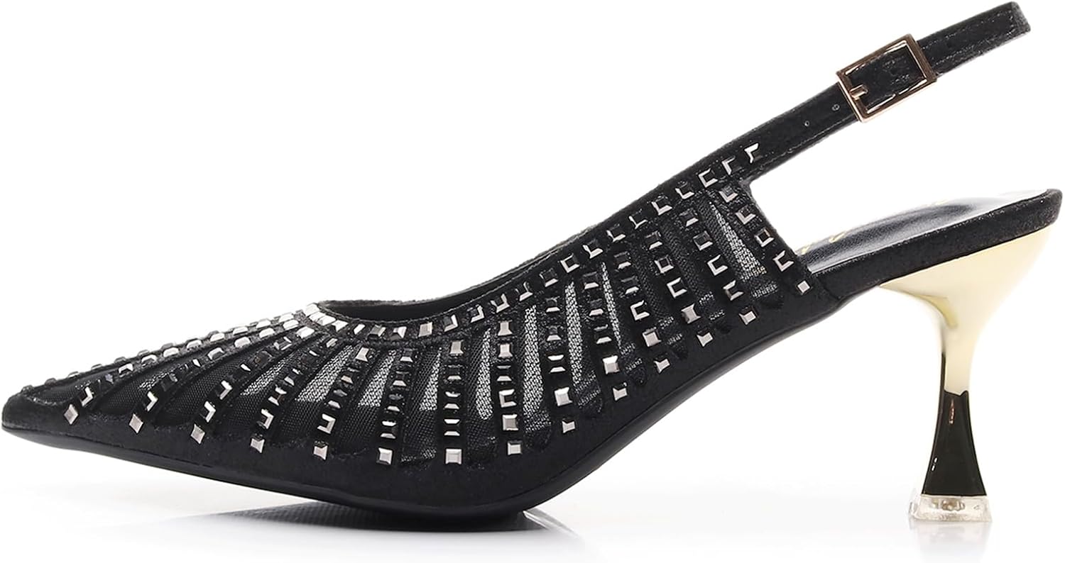 VenusCelia Women's Graceful Lady Slingback Pump Shoe - Image 2