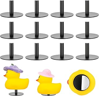 12pcs Duck Plug - Rubber Duck Mount,Flock Locker Rubber Duck Holder for Jeep Dash and Fixed Display,Gift for Jeep Lover,Black(Excluding Rubber Duck)-Includes Double-Contains 12 double-sided stickers