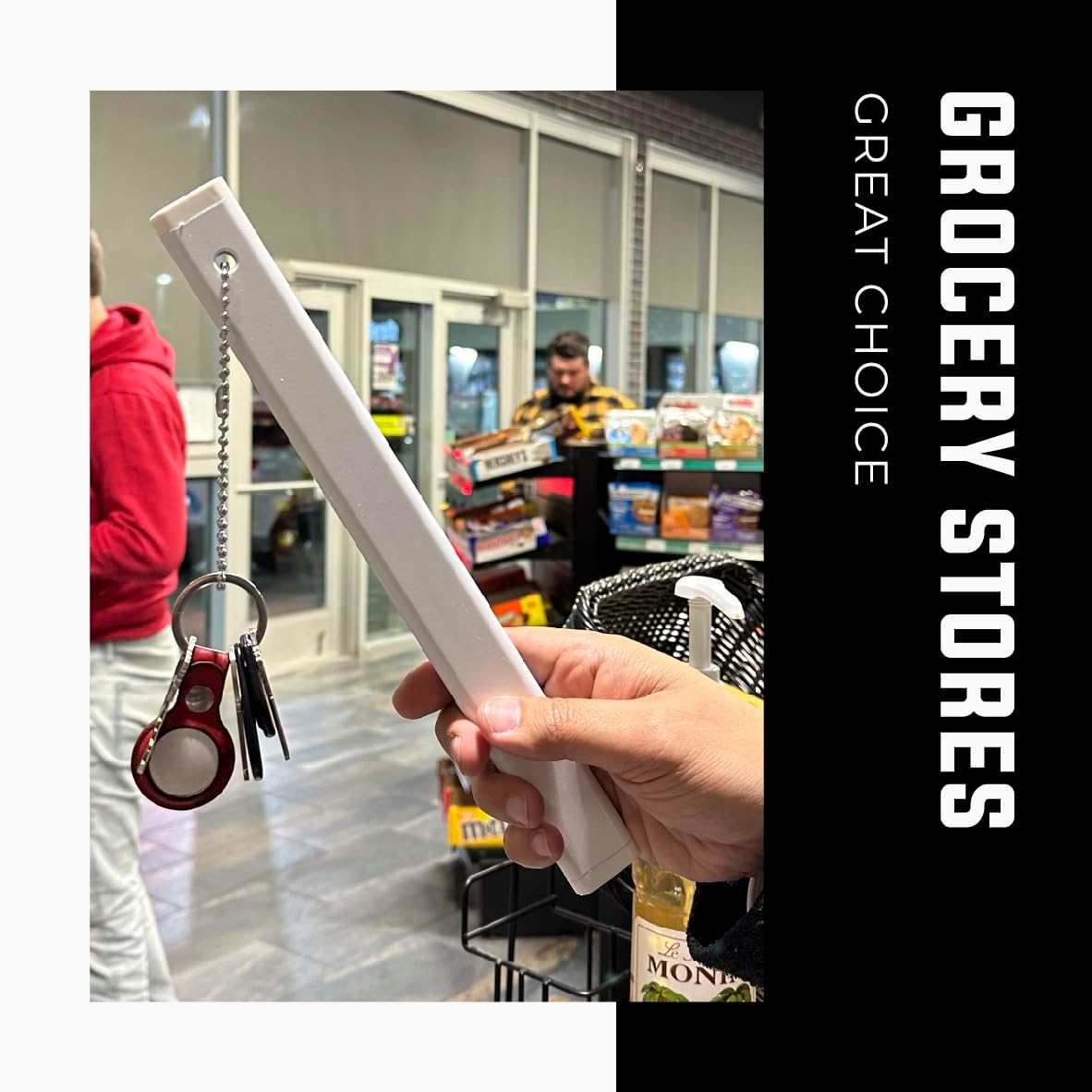 Commercial Grade Large Heavy-Duty Long Keychain for Homes and Public Restrooms