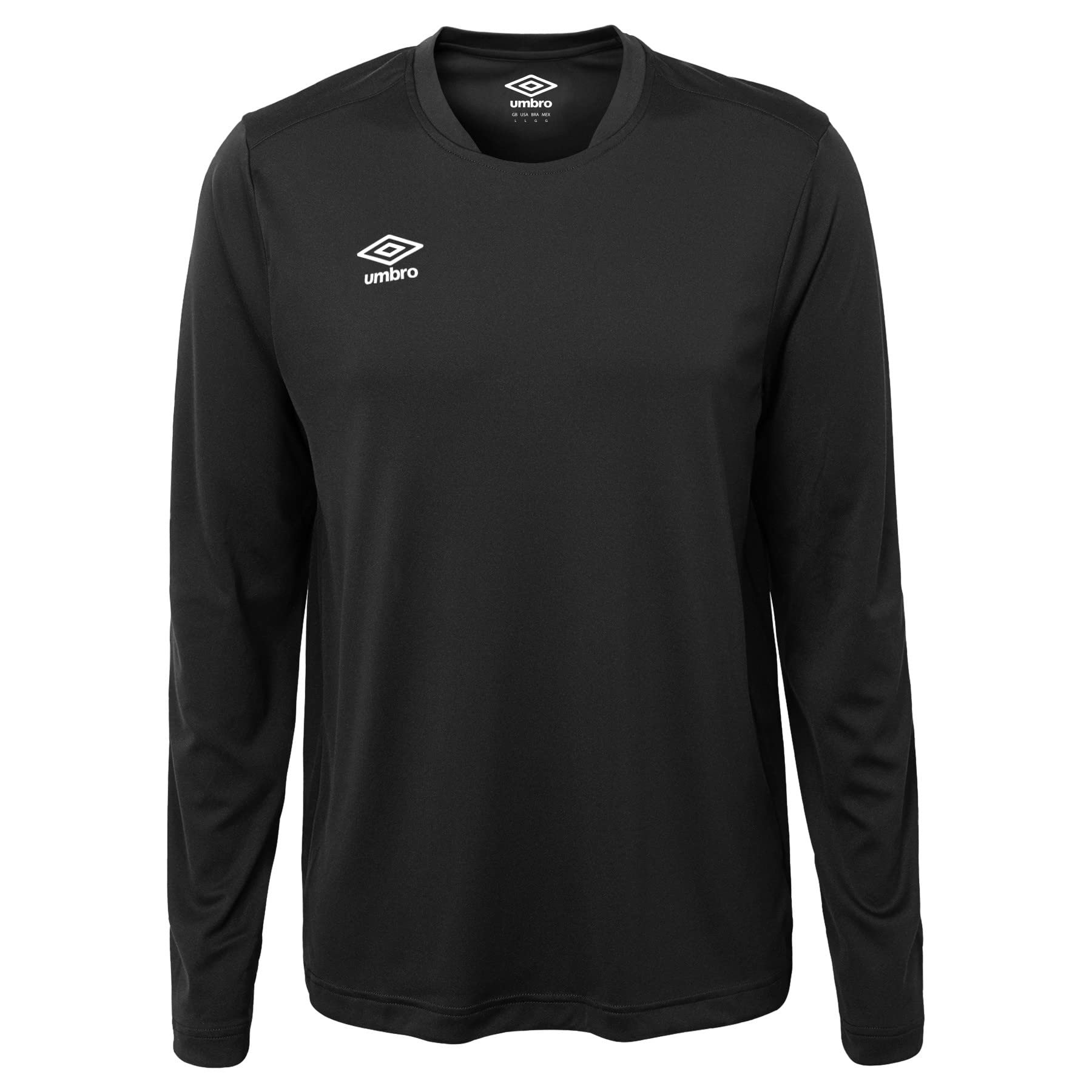 umbroBoy's Youth (8-18) Center Long Sleeve Tee, Black/White Small 8