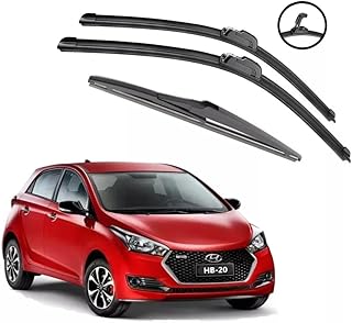 3 Palhetas Limpador Parabrisa Diant + Tras. Hb20 2013 A 2019