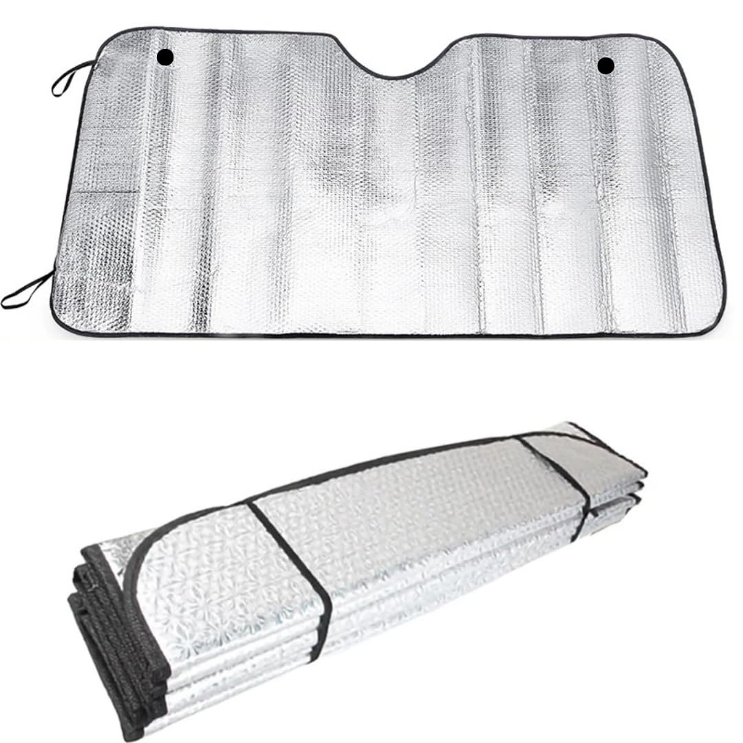 Nakloe - Parasol Coche Delantero - Parasol Coche - Proteccion efectiva contra el Calor y Rayos UV - Parasol para Coche, Furgoneta, Todoterreno y Camiones - Diferentes Medidas (150x80 cm)