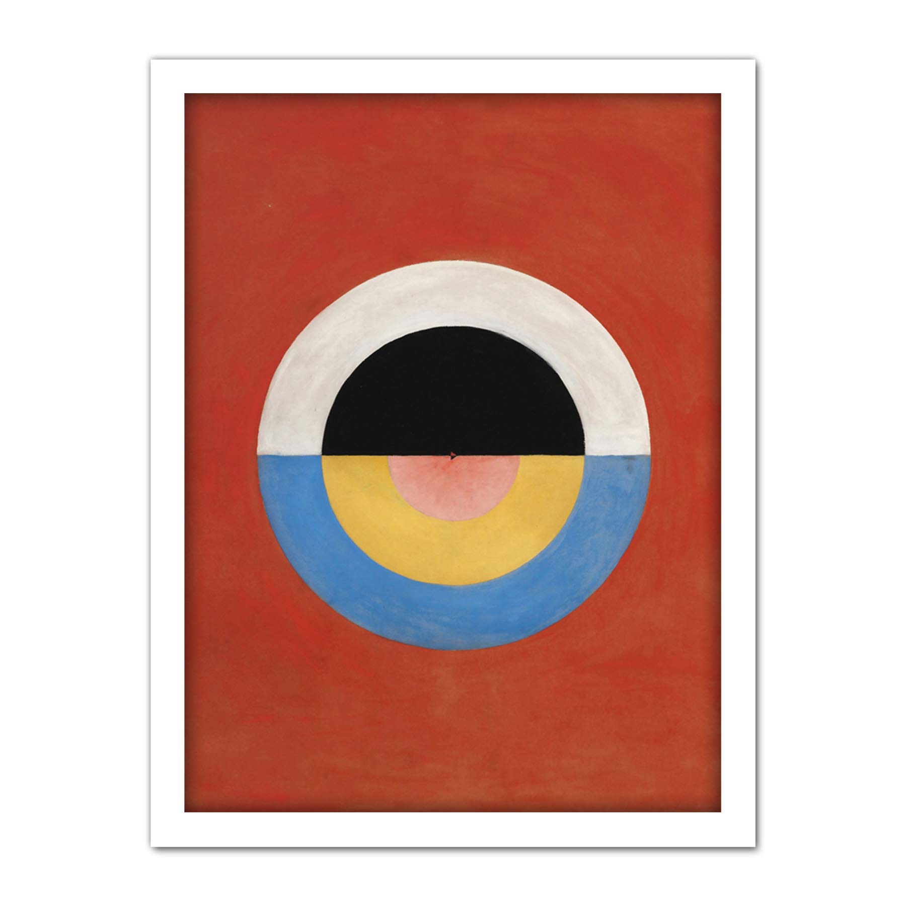 Wee Blue Coo Hilma Af Klint Svanen Abstract Circles Artwork Framed Wall Art Print 18X24 Inch