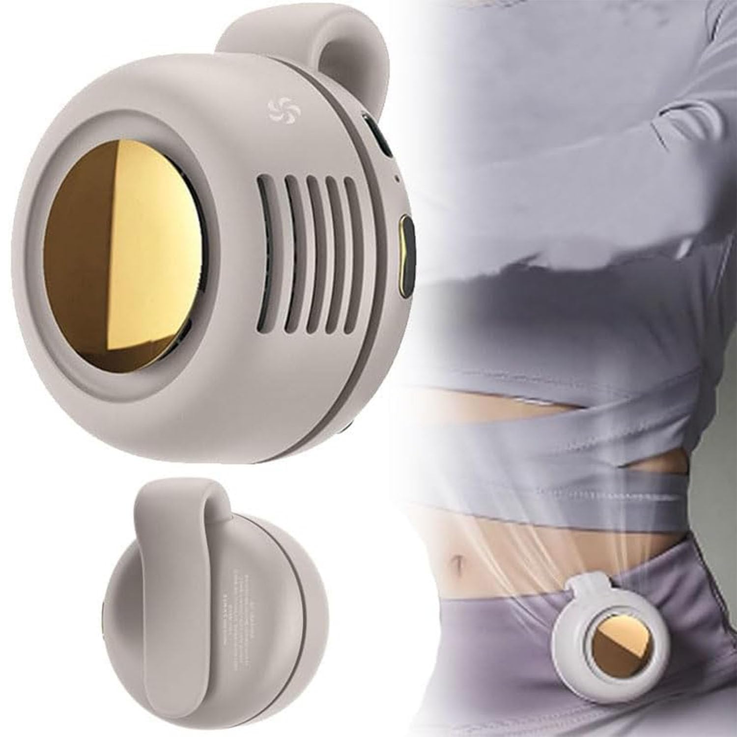 ABABON 扇風機 クリップ 羽なし ミニ ネックファン ポータブル Usb 充電式 静音 強力 腰掛け 3段階調節 360°送風調節 おしゃれ アウトドアや