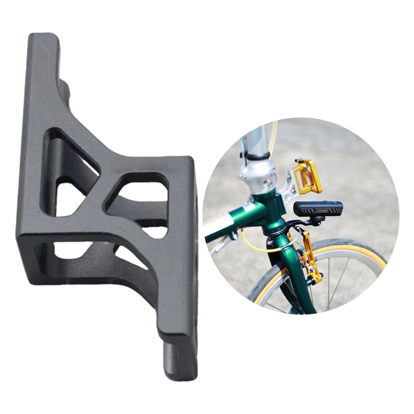 Adrosstoller Raised Mount Bicycles Front Bag Carriers Block Extenders Conversion Seats Aluminum Alloys Bike Nose Light Converter