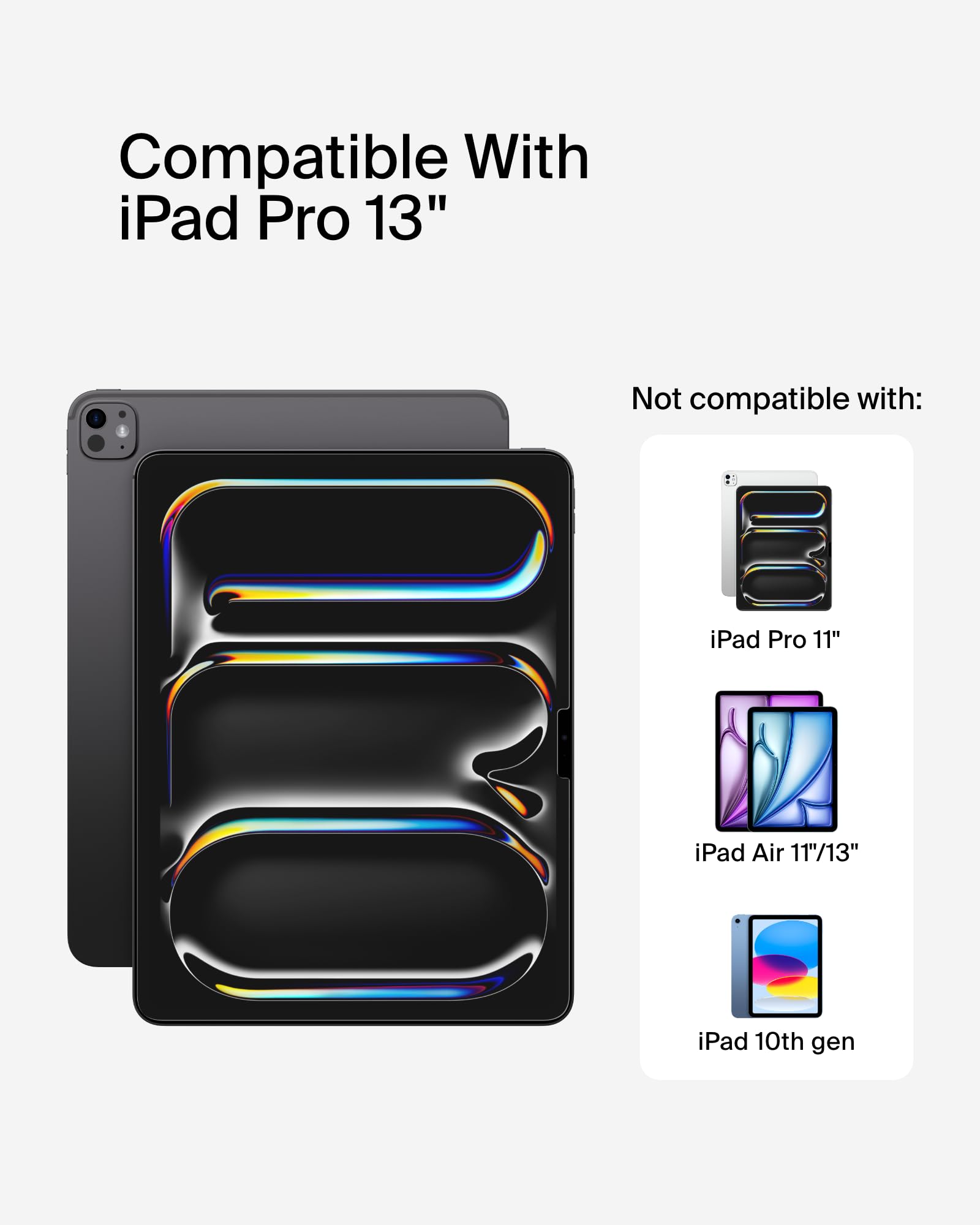 Belkin ScreenForce - Pellicola proteggi schermo in vetro temperato per Apple iPad Pro 13" di settima generazione, sottile, extra resistente, antigraffio, facile installazione, compatibile con custodia