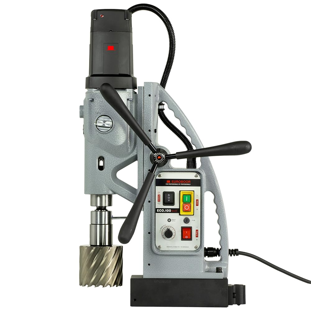 ECO.100S+/T EU2 Perceuse Magnétique - Forets Circulaires 100 mm - Tension d'Alimentation 220-240 Volt, Fréq. 50-60 Hertz - Connecteur EU - Rotation Bidirectionnelle