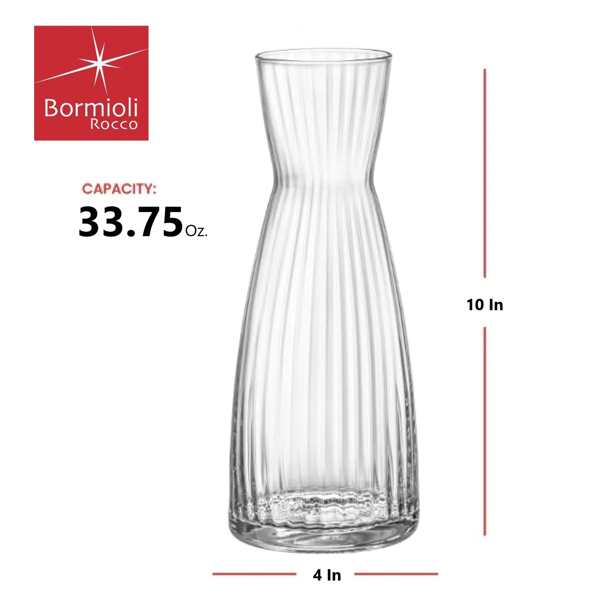 Bormioli Rocco Exclusiva Karaffen, 1 l, transparent, 2 Stück